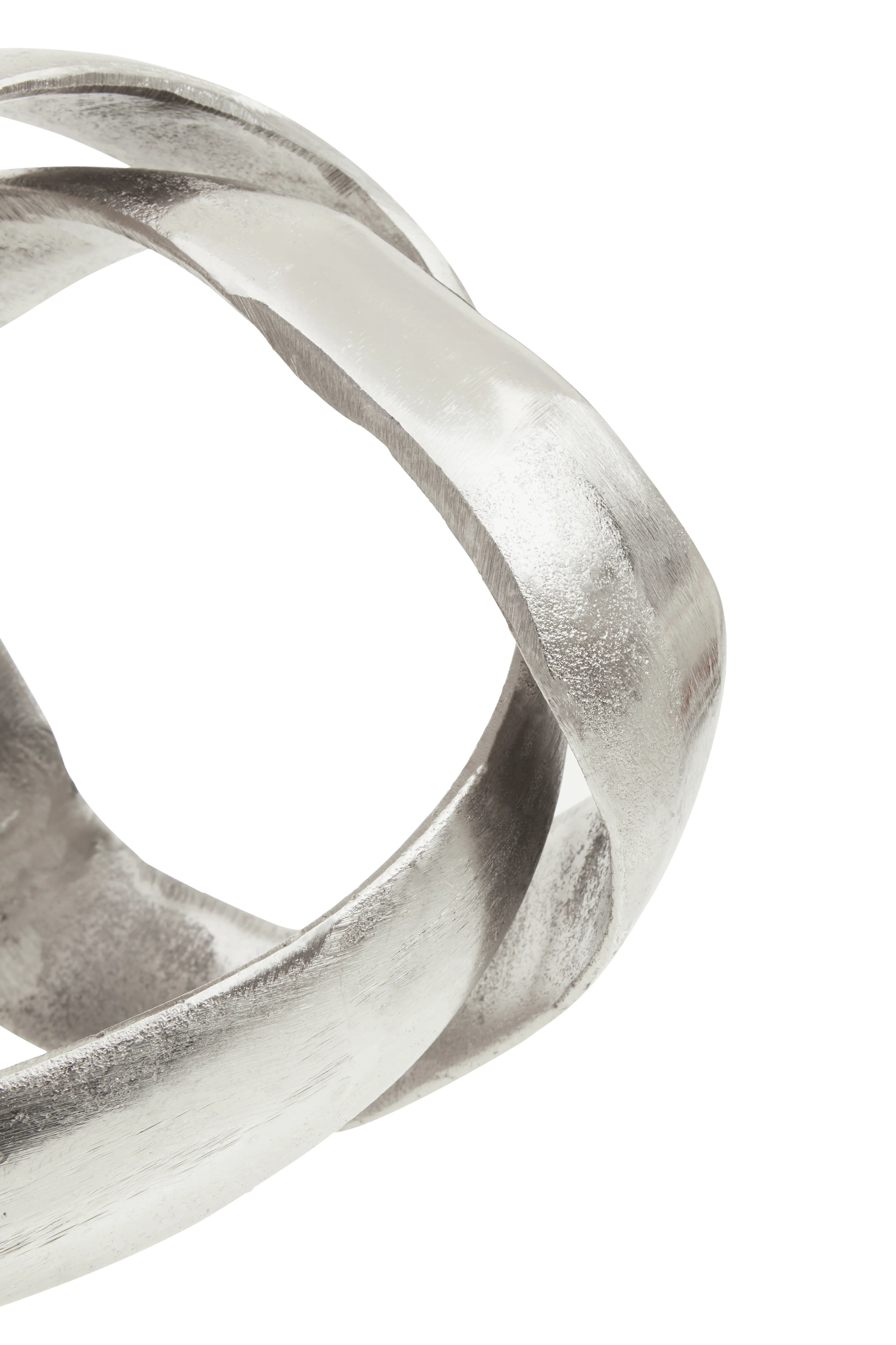 Addison Art Deco Silver Knot Sculpture